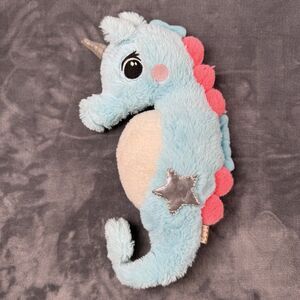 Earth Nymph Blue Pink Silver Seahorse Unicorn 15 Inches